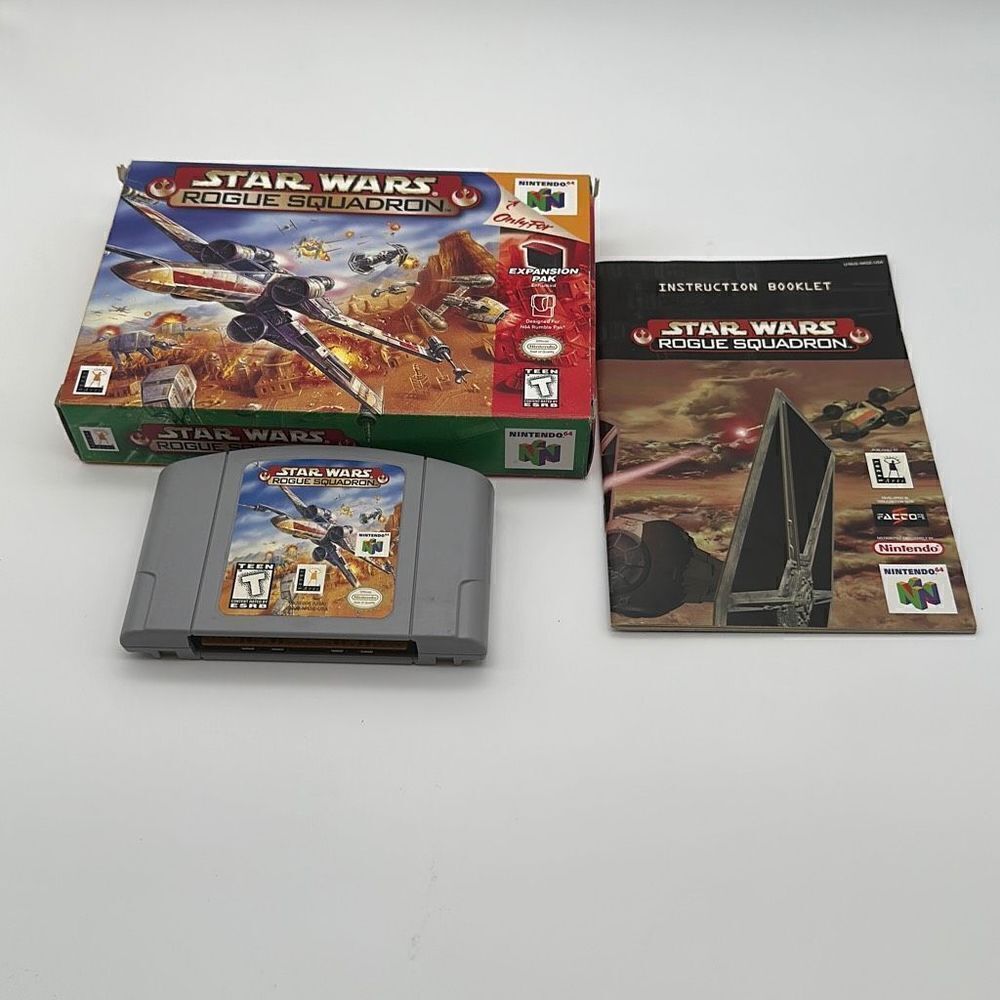 STAR WARS ROGUE SQUADRON N64 NINTENDO 64 COMPLETE CIB TESTED